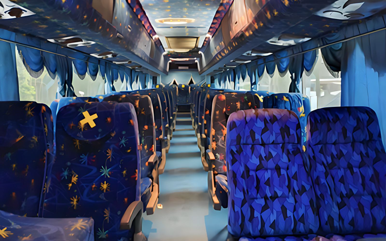 Inside of out Buses